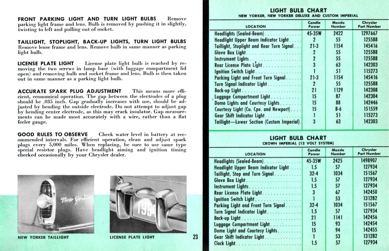 1954 Chrysler Owners Manual Page 36